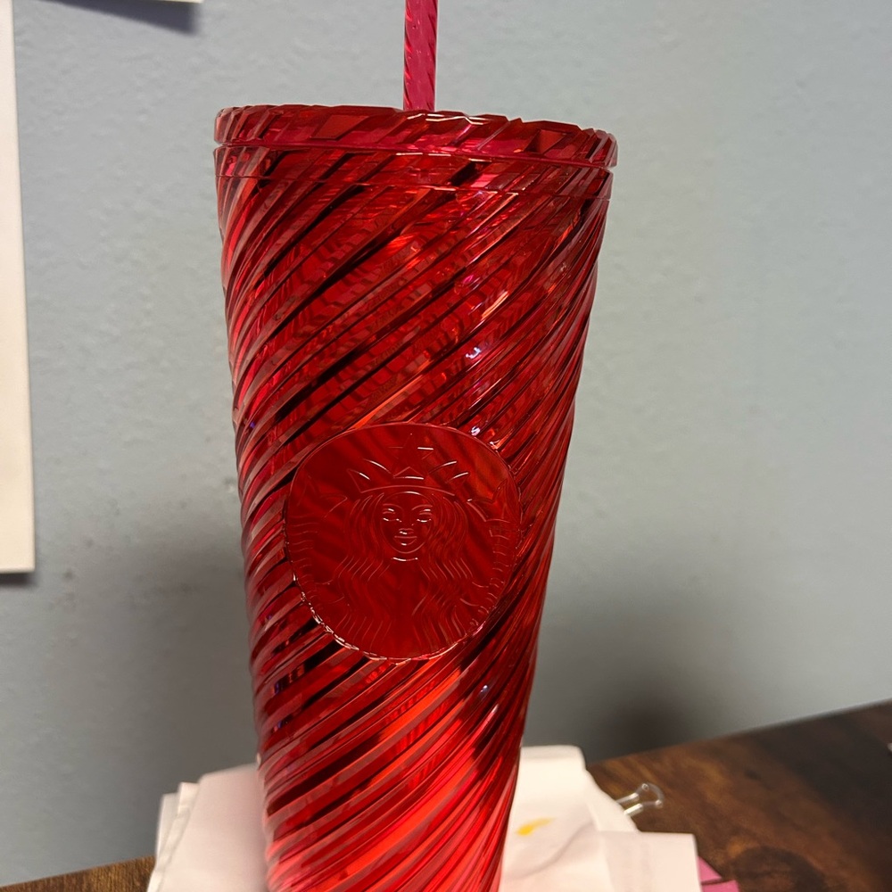 Starbucks Red Tumbler with Straw